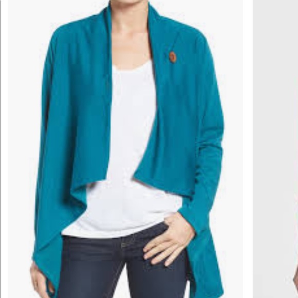 Bobeau one button fleece wrap cardigan - Picture 5 of 6